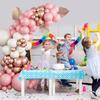 106Pcs Pink White Rose Gold Latex Balloon Set Suitable for Birthday Parties, Weddings, Valentine's Day Party Decoration