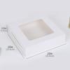 5Pcs Window Clear 10 inch Birthday Cake Pizza Box White Kraft Paper Baking Pastry Packaging Boxes