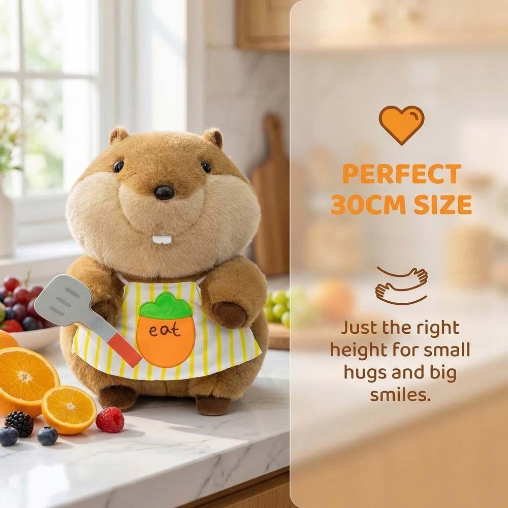 Back Cushion Groundhog Plush Toy Stuffed Animals Big Tooth Mouse Doll Children Gift