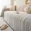 Home Sofa Cover Design Fishbone Pattern 3 Seater Sofa Cover Full Set Anti-cat Scratching Non-slip Sofa Blanket
