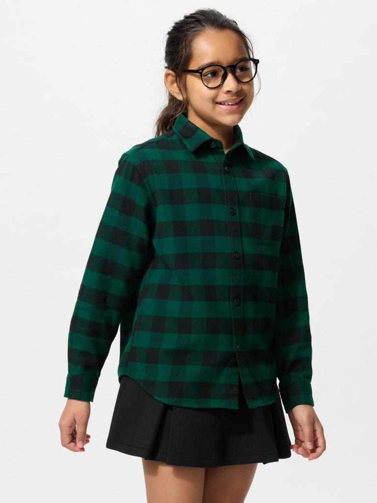 Uniqlo Kids Flannel Check Shirt  Long Sleeve  B
