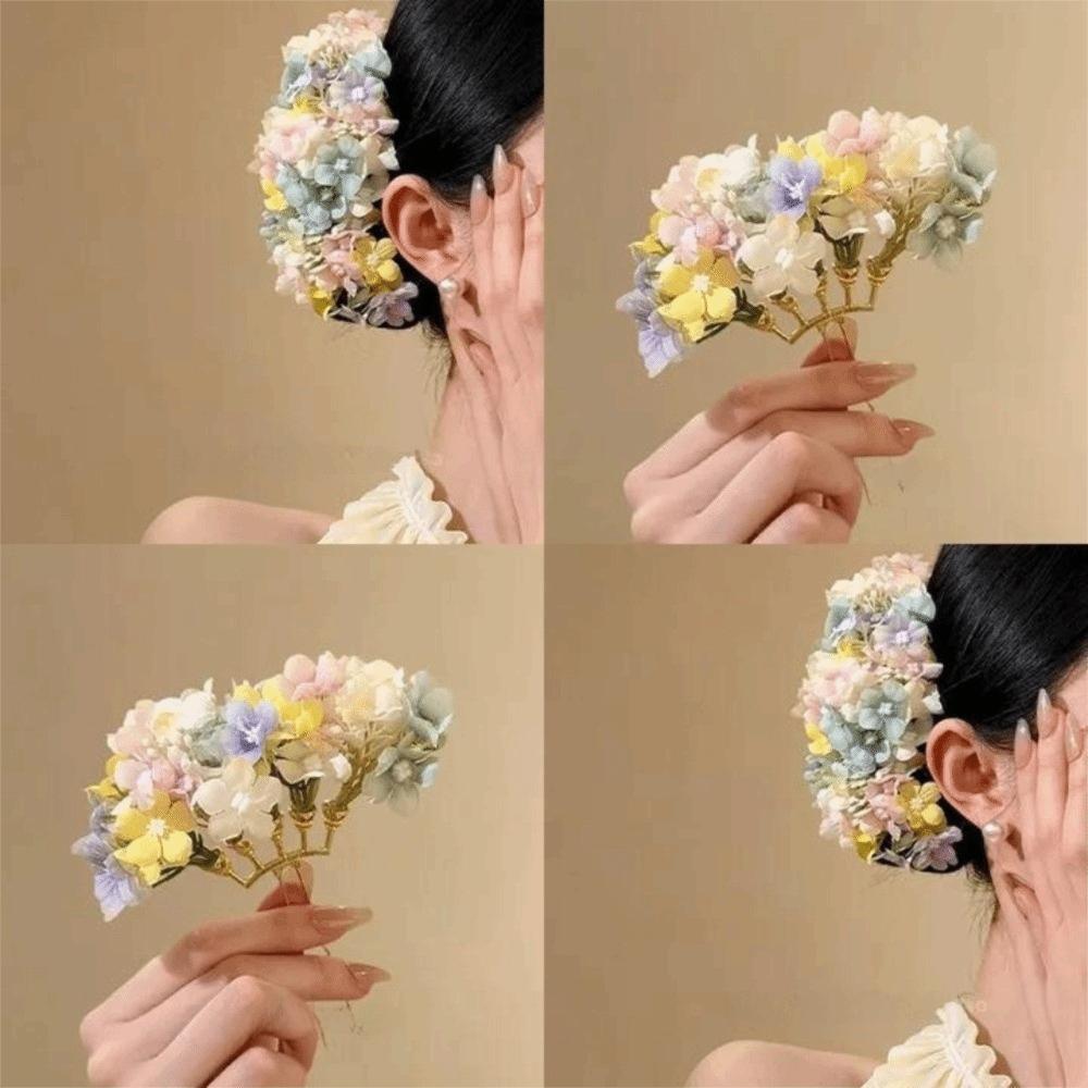 Colorful Flower Hair Stick Fairy Bride Hair Accessories Headwear Thai Hair Fork  Girls