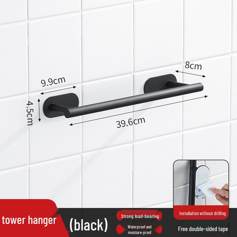 Stainless Steel No-Drill Wall-Mounted Towel and Toilet Paper Holder