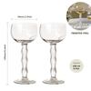 Champagne Glasses Luxury Set - Vintage Wave Pulled Stem Lead-Free Crystal Glassware for Cocktails, Perfect New Year's Gift