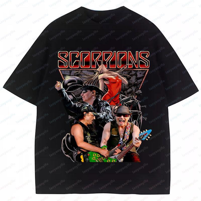 

Scorpions T Shirt Forever Classic Camiseta De Banda Rock Men s T Shirts Polyester Tees Top Short Sleeve O Neck Gift Idea Clothes S разноцветный