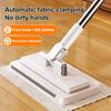 Lazy Mop Stainless Steel Ergonomic Handle Floor Scrubber Mop with 2