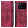 for Xiaomi POCO X6 Pro 5G Mandala Embossed PU Leather Flip Wallet Case Magnetic Closure Cover