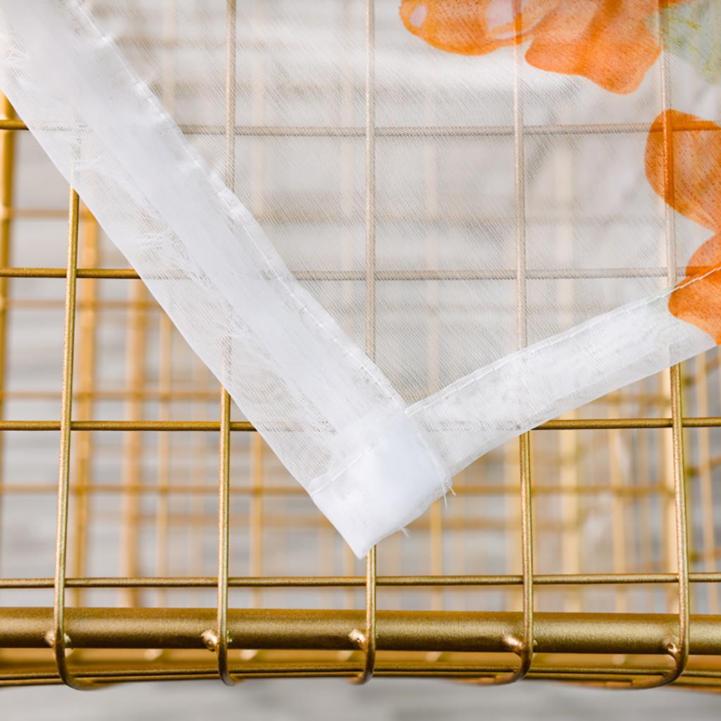 Medžiai permatomas užuolaidos tiulis langas Voile užuolaidos Valance audinys