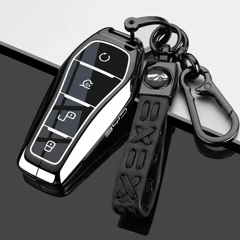 NEUE Zinklegierung Auto-Fernschlüsselhülle Abdeckung für BYD SEAL Atto 3 Han EV Dolphin Lied Tang Dm Qin PLUS Song Pro MAX Yuan Zubehör