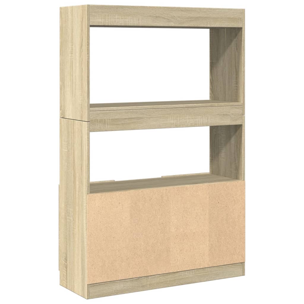 Highboard Sonoma Oak 92x33x140 Cm Engineered Wood