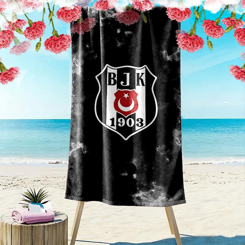 Asciugamano da Spiaggia Stampa Besiktas Gymnastics Club, Asciugamano Grande Morbido ad Asciugatura Rapida per Spiaggia Campeggio Nuoto