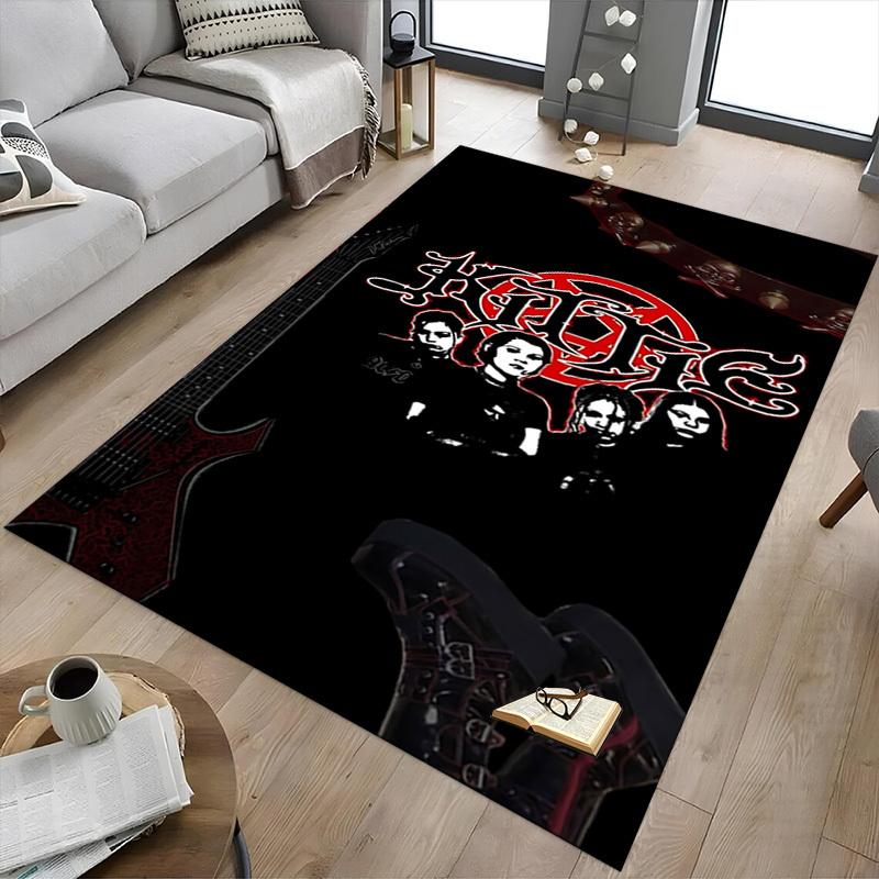 1pc KMFDM Home Office, Durable Polyester Floor Mat with Easy, Office Decor, Urban Style, Nonslip Backing, Highquality Fabric