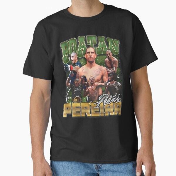 

Fighting Champion Alex Poatan Pereira Classic T-Shirt Vintage Round Neck Cotton Streetwear Tees Short Sleeve - Men s Summer C... 5XL різнокольоровий