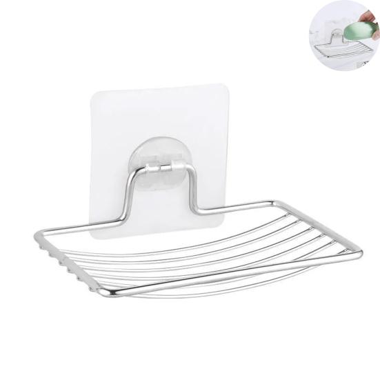Yousheng Soap Rack Rust-Proof Stainless Steel Frame with Self-Draining Ventilated Design No Punching Soap Holder