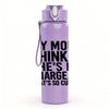 1PC My Mom Thinks She Is In Charge Quote Print 750ml Color Plastic Sports Water Bottle Leakproof Flip Straw Lid Suitable for Sports Office Home Use