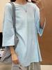 Women's Plus Size 7 Korean Style Loose Casual Long/Short-Sleeve T-Shirt, Spring/Summer, 200 Jin, Fat MM
