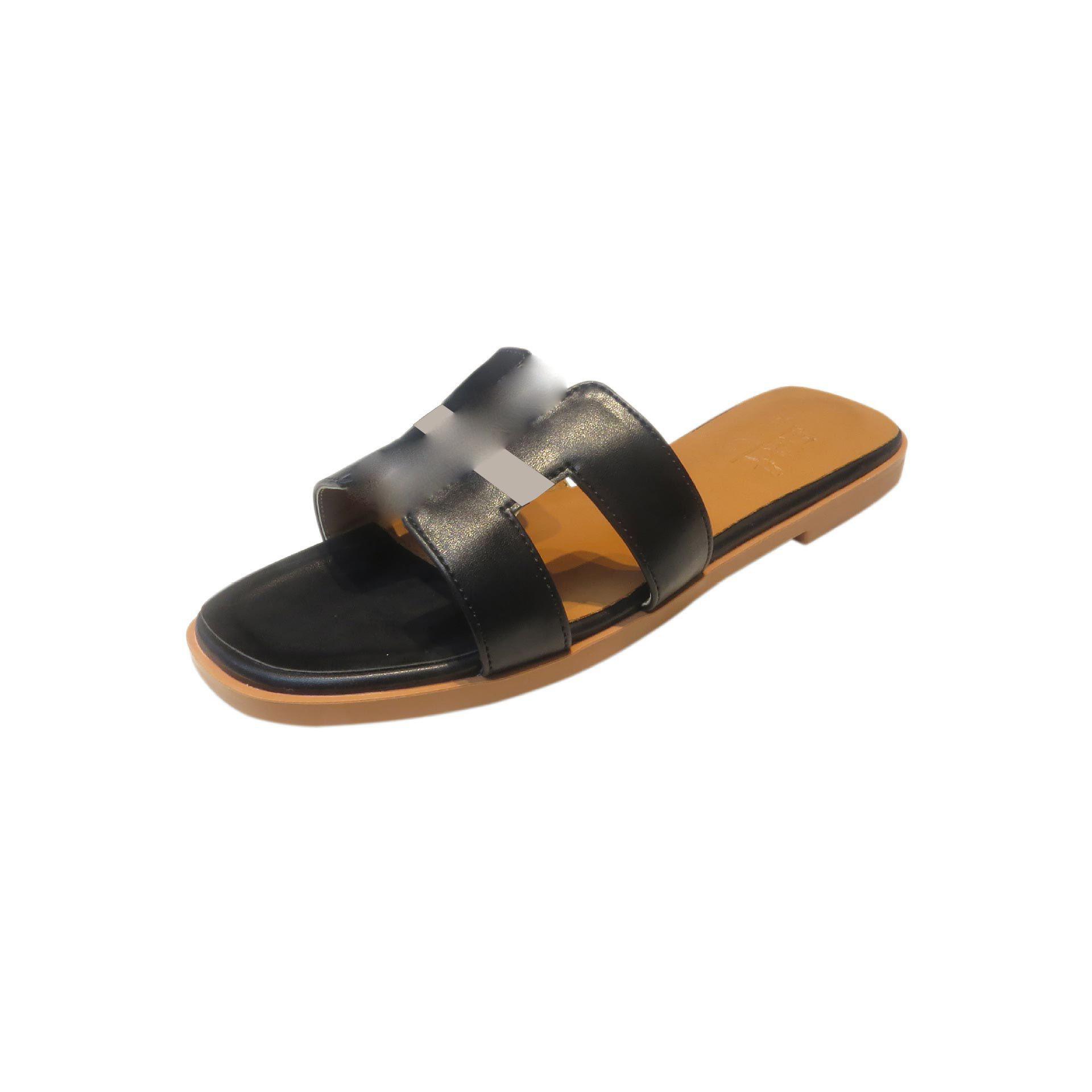 

Non-Slip Travel Beach Shoes Street Wear Fashion Sandals Casual Versatile Flat Bottom One-Word H Slippers Women S Summer 43