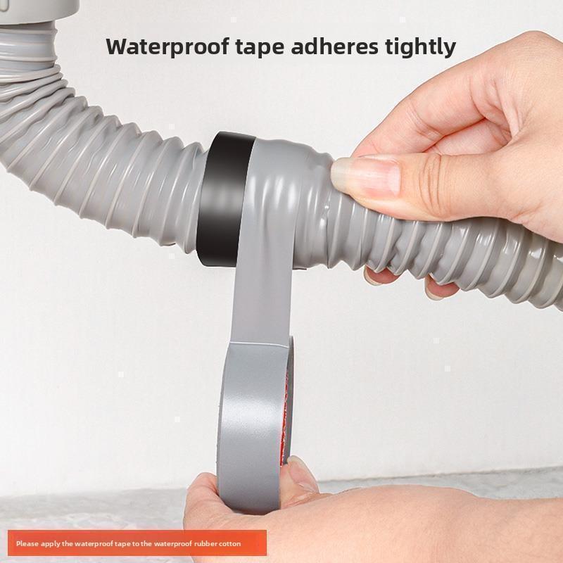 

Hose leakage repair tape Kitchen waterproof and self-adhesive strong sewer drain pipe crack repair tool sticker сірий
