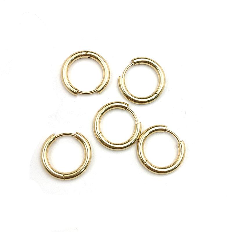 10pcs/Lot Stainless Steel Round Earring Hoop