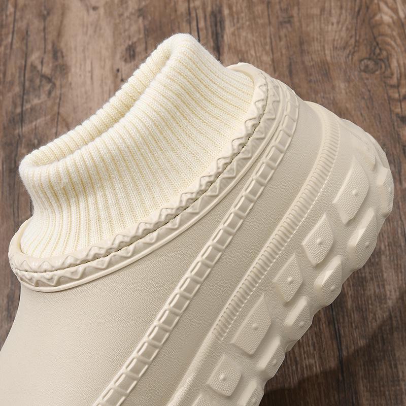 Women's Height-Boosting Furry Cotton Slippers - Anti-Slip, Warm, Heeled Design for Autumn/Winter 2024