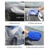1 Pair Chenille Microfiber Car Wash Mitt Scratch Lint Free Double-sided Cleaning Strong Water