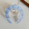 Women Headband Solid Color Elastic Puffy Sponge Lightweight Anti-slip Hair-fixed Regular Fit Bath Washing Face Hair Hoop Hair Accessories