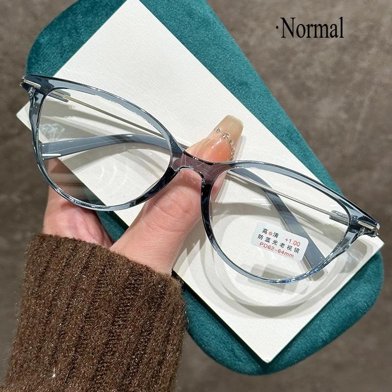 Fashion Large Frame Gradient Colour Women's Presbyopia Glasses Anti-blue Light Personalized High-definition Reading Glasses