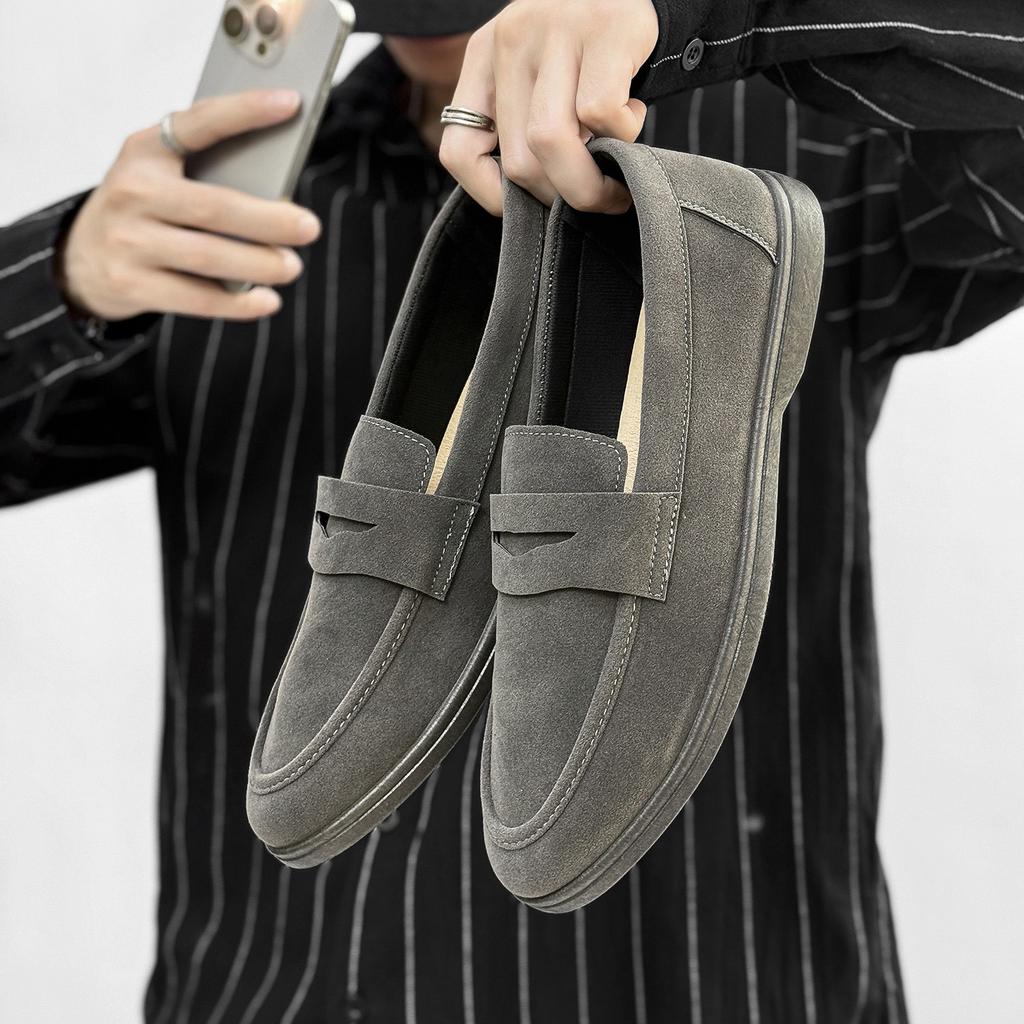 Men's Shoes Loafers Doudou Men's Shoes Large Size 2025 New Men's Lazy Shoes Daily Casual Shoes Solid Color