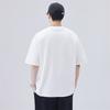 New Summer Men's T-padded Pure Cotton Quality Ice-feeling Pocket Loose Round Neck T-shirt Short Sleeves