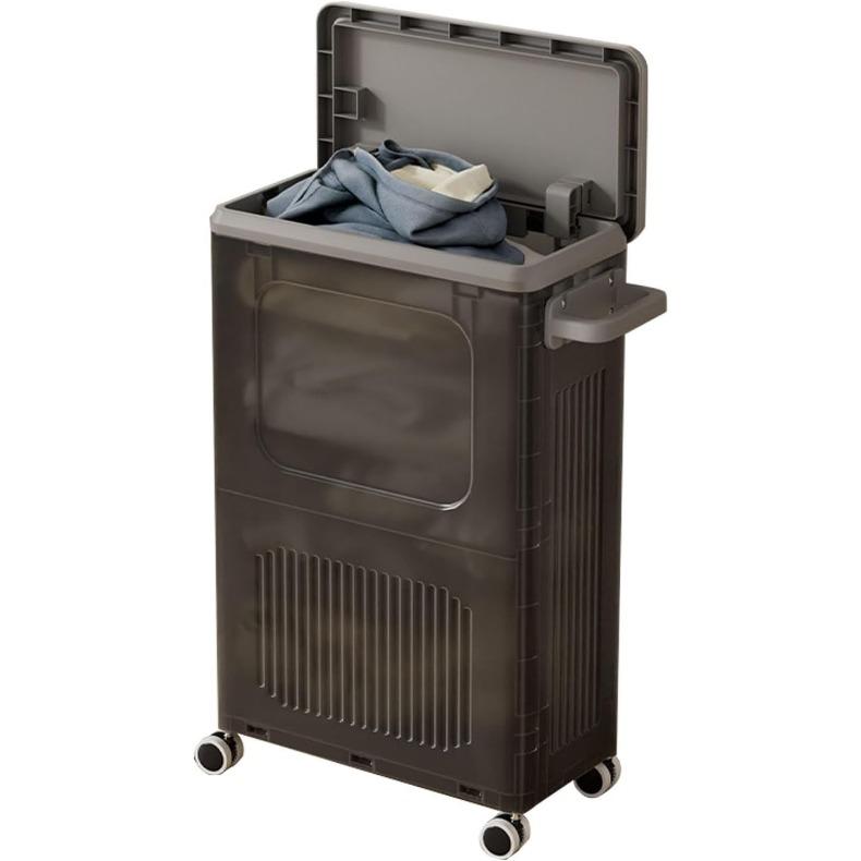 Laundry Hamper Baskets with Wheels for Home Modern Cloth Fabric Laundry Fold Basket Kid Toy Storage Boxes