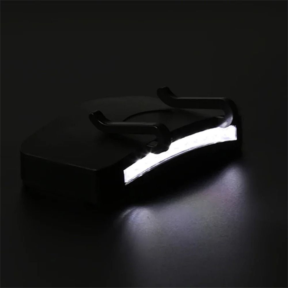 Boné de Basebol com Luz Frontal Lanterna de Cabeça Chapéu Clipe de Lâmpada Portátil Luz de Aba de Chapéu Caminhada Campismo