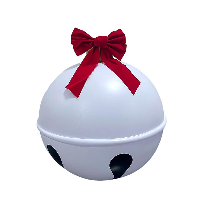 

1 шт. С бантами Вечеринка Круглый Декор для елки Колокольчик Цвета двора ПВХ Надувные Рождественские шары Дом белый