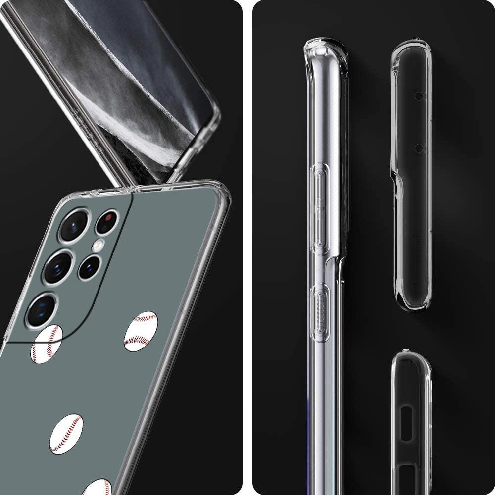 Baseball Clear Silicone Phone Case For Samsung Galaxy S23 S22 5G S20 Ultra S21 FE 5G S10E S9 S8 S10 Plus Soft Shockproof Cover