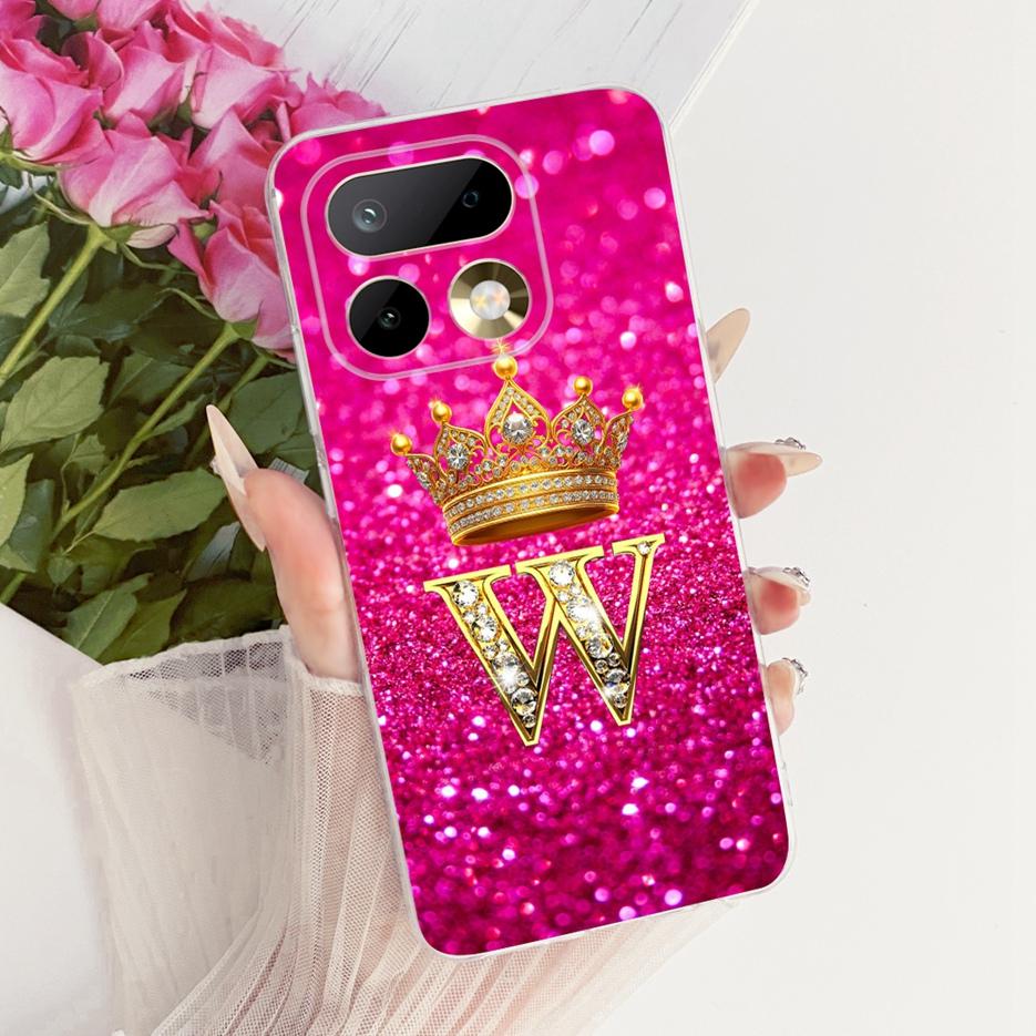 For Realme 16 Pro Case RMX5121 RMX5120 Luxury Crown Letters Cover Soft Slim Phone Case For Realme 16 Pro Plus Realme16 Pro+ Bags