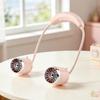 360° Bendable Neck Electric Fan USB Rechargeable Around Neck Cooler Hanging Neck  Fan  Lazy People