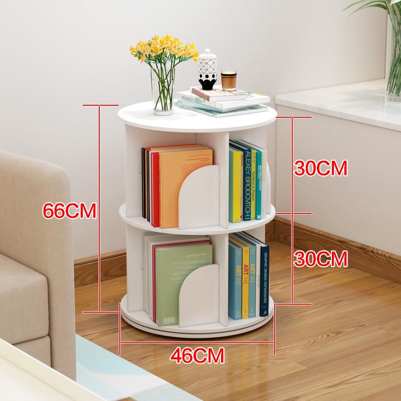 Simple Modern Rotating Bookshelf: Floor-Standing, Space-Saving