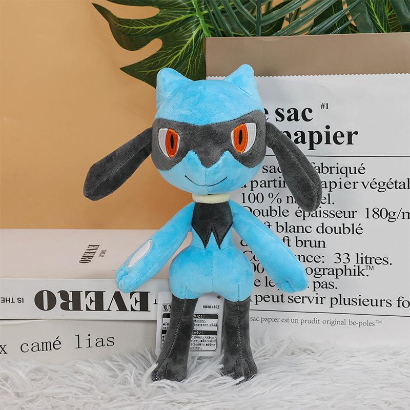 Pokemon Cute Anime Figure Doll 25cm Lucario Doll Model Toy Children Birthday Room Gift