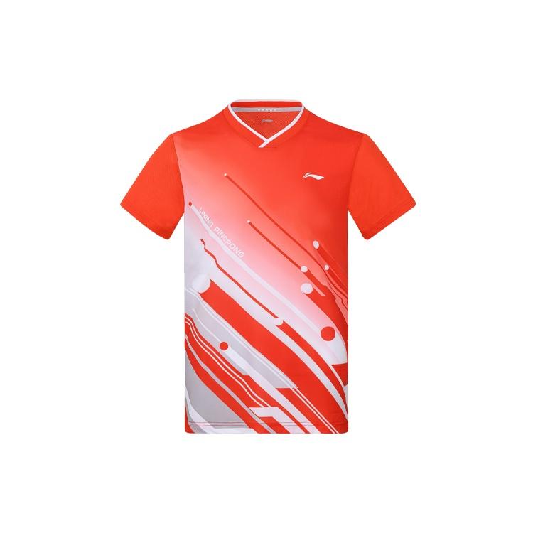 Li-Ning National Team Table Tennis Jersey T-Shirt Red White Men s AAYS017-2 L
