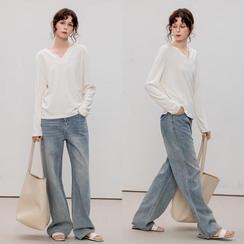 Women's V-Neck Long Sleeve T-Shirt