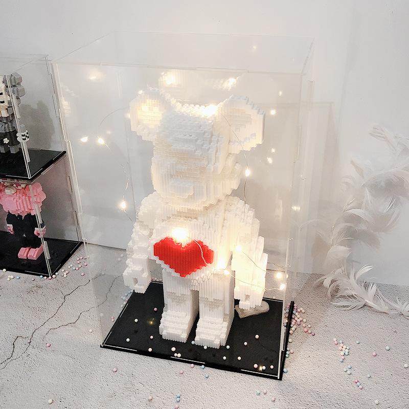 

Clear Display Box for Violent Bear Building Blocks - Toy, Gift, Storage, Dust Cover 20x15x35 cm