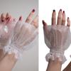 Manches de photographe avec bordure en dentelle délicate Poignets confortables extensibles en nylon Pour les prises de vue de modèles