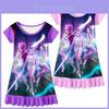 Kpop Demon Hunters Cotton Short Sleeve Sleep Dress For Kids Summer Wear