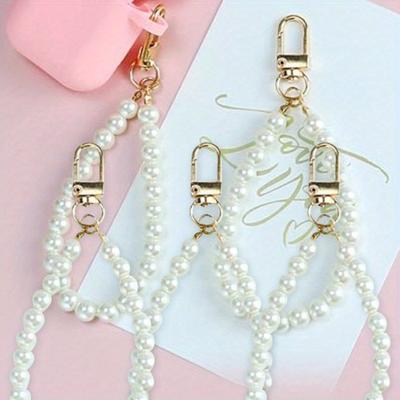 DIY Kunstperlen-Schlüsselanhänger-Bänder Perlen-Schlüsselring-Lanyard Schlüsselanhänger-Halter Handyhülle Handgelenkschlaufe Schlüsselring Handgelenkschlaufe Elegantes Geldbörsen-Lanyard-Band