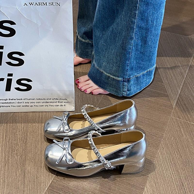 

Fashion CRLAYDK Mary Jane Shoes Low Heels Dress Pumps for Women With Adjustable Ankle Strap Ladies Casual Slip On Office Loafers 35