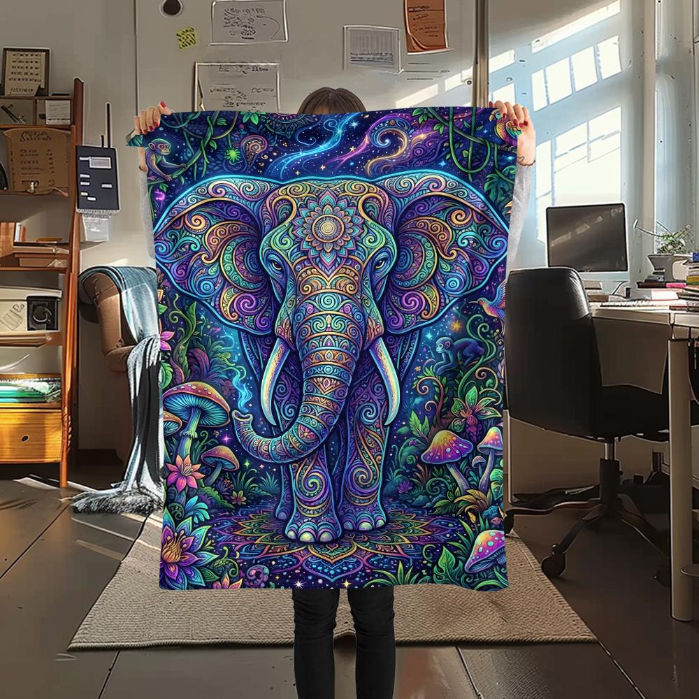 Colorful Line Animals Print Flannel Blanket,High quality Comfortable for All Seasons,Home Decor,Warmth and Comfort,Perfect for Christmas Gifts