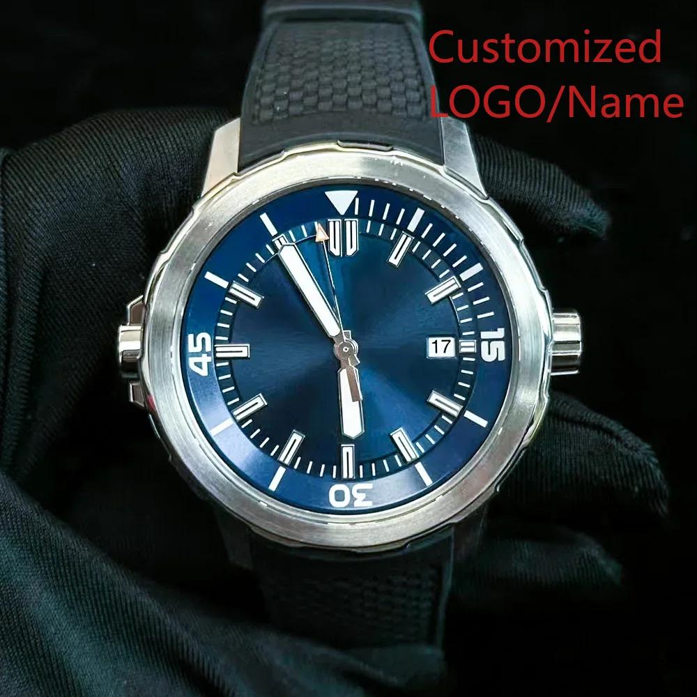 A11 Store Customized Watch Men Chronograph Watch Aquatimer Watches Multifunctional Stainless Steel Black Blue Rubber