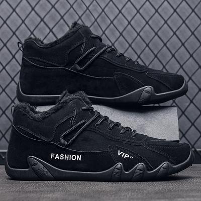 Stivaletti alla Caviglia da Uomo in Caldo Pellicciotto Designer Mocassini Comodi Scarpe Casual Nere con Lacci Leggere Sneakers Casual da Uomo Nuove Tenis Masculinos