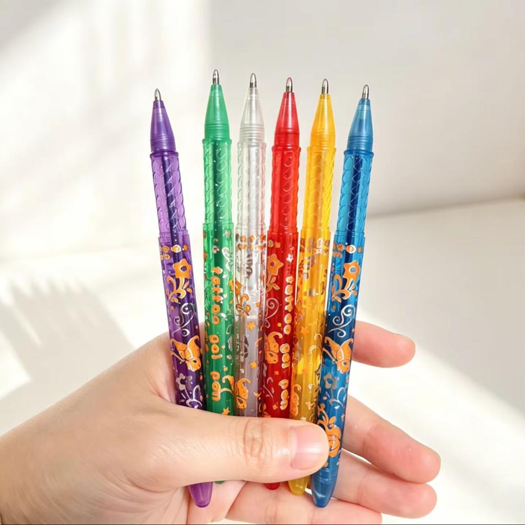 6pcs Glitter Gel Pens for Notes and Creative Projects