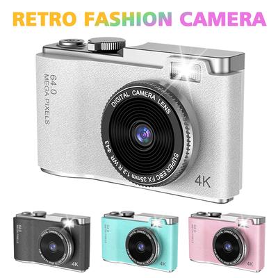 4K Digital Camera 64MP Children Camcorder With Anti-Shake 16x Zoom Compact Cameras 1080P Cameras For Beginner Photography