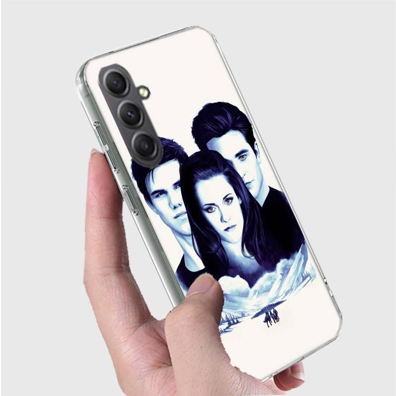 Team Edward Jacob Twilight Phone Case for Samsung A16 A26 A36 A56 A17 A37 A57 A07 A06 A02S A03 A04S A05S Galaxy Note 20 10 A50S